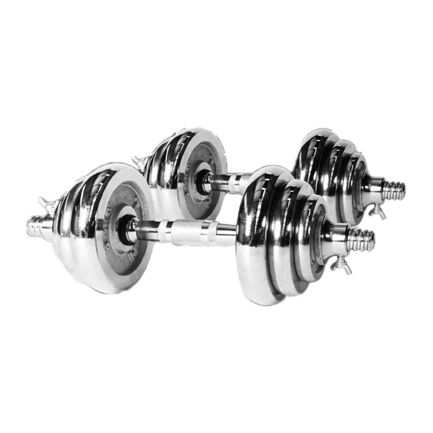 ดัมเบลโครเมี่ยม HOMEFITTOOLS 30 KG พร้อมข้อต่อ 60CM_0